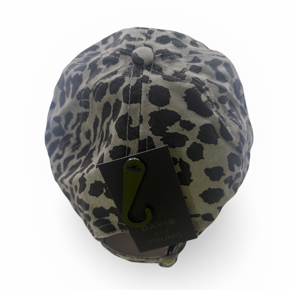 Leopard Print Baseball Cap, Grey, Black, Adjustable, NWT - Picture 4 of 9